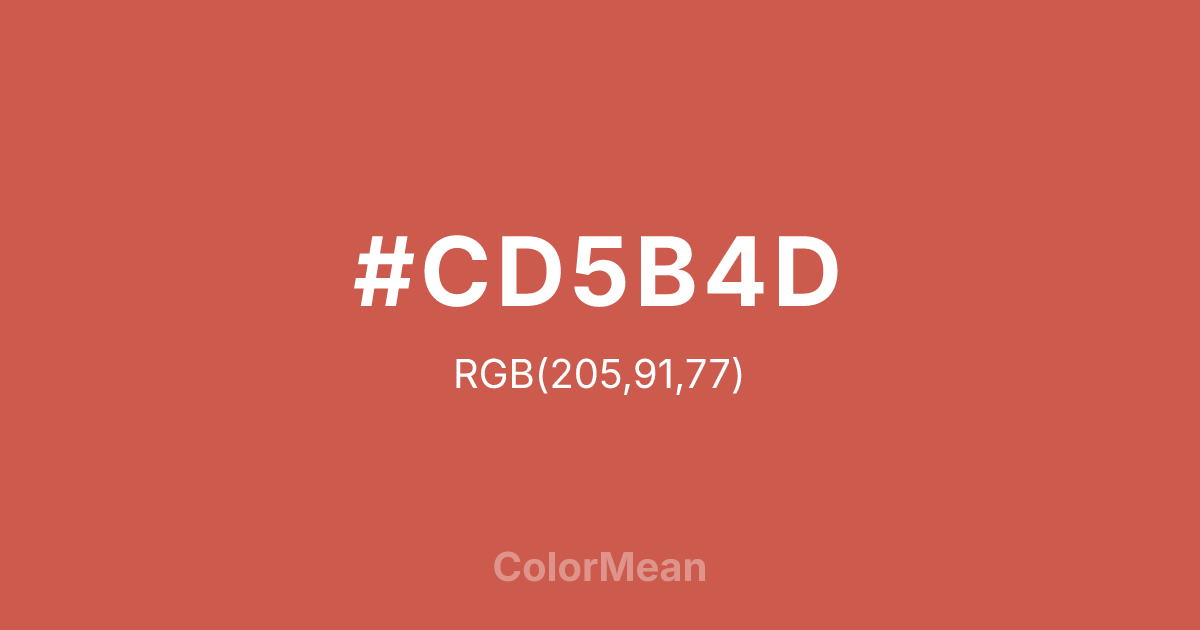#CD5B4D color swatch