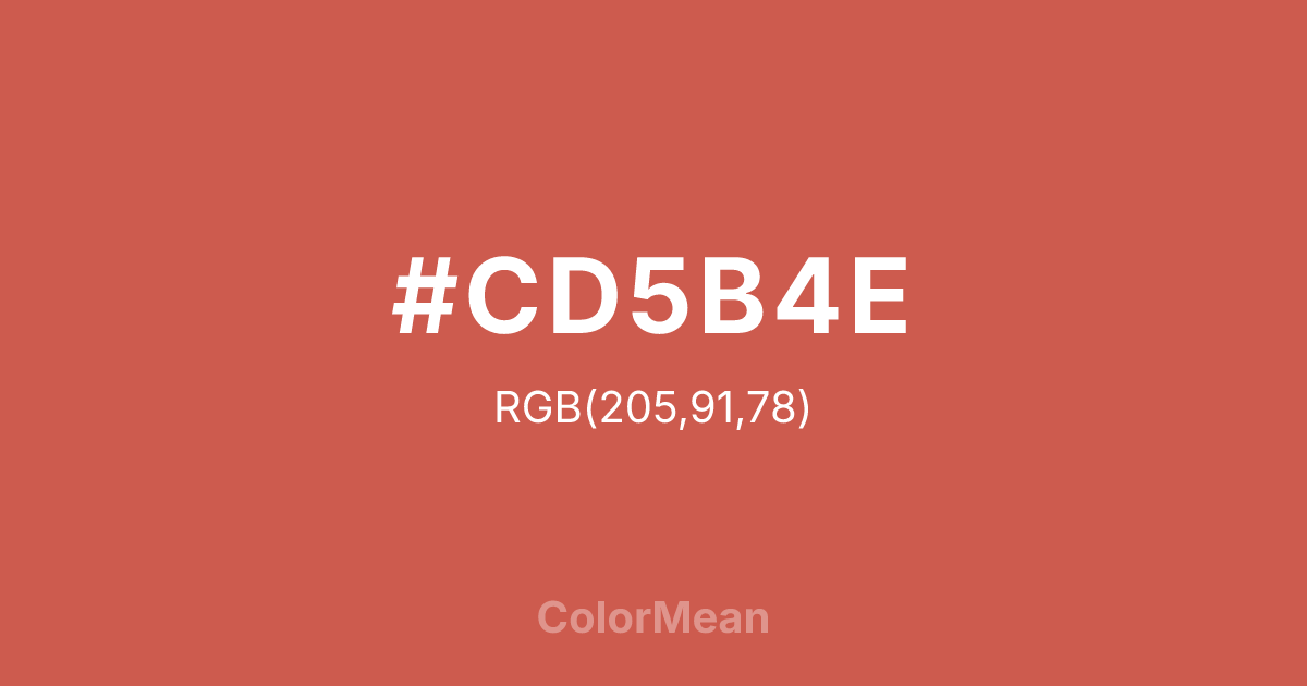 #CD5B4E color swatch
