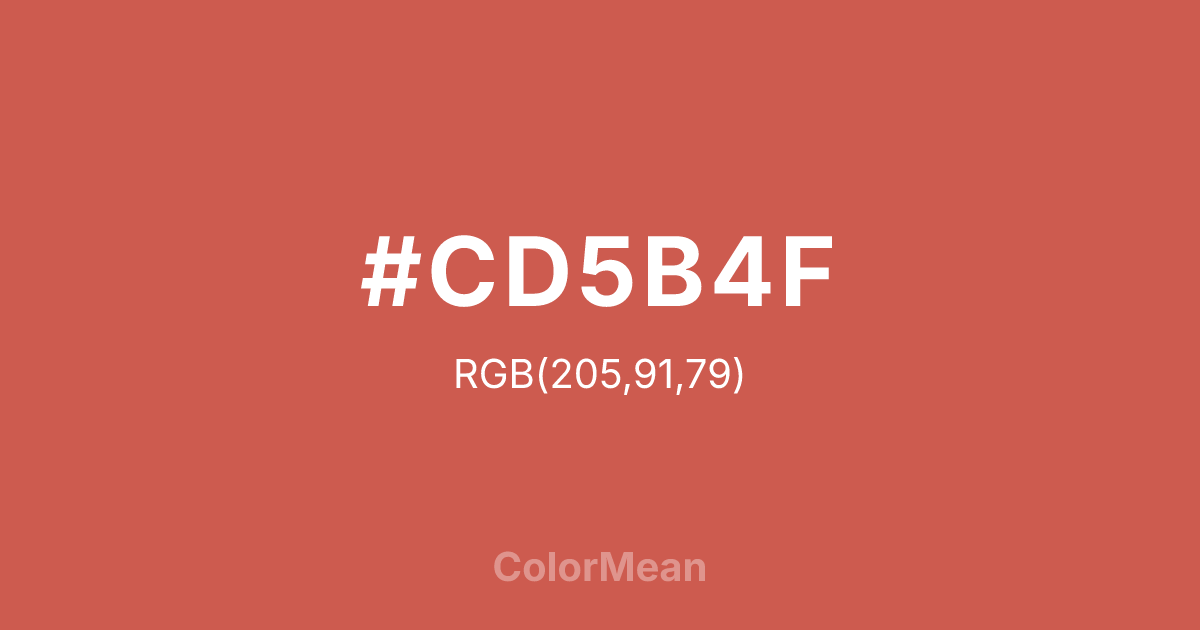 #CD5B4F color swatch