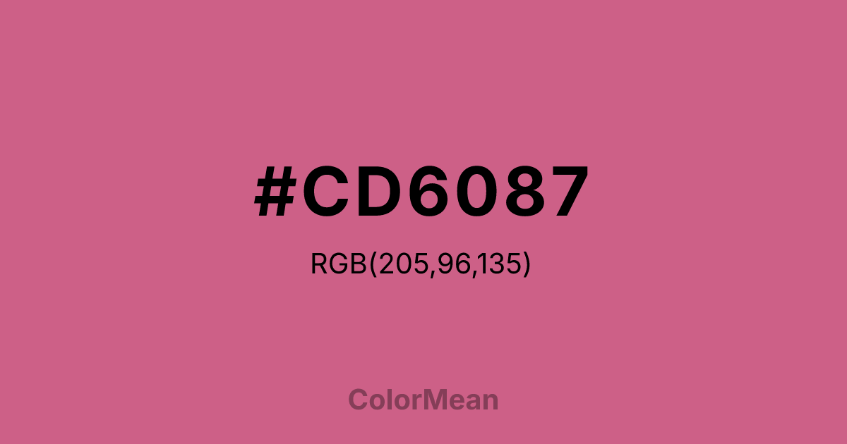 #CD6087 color swatch