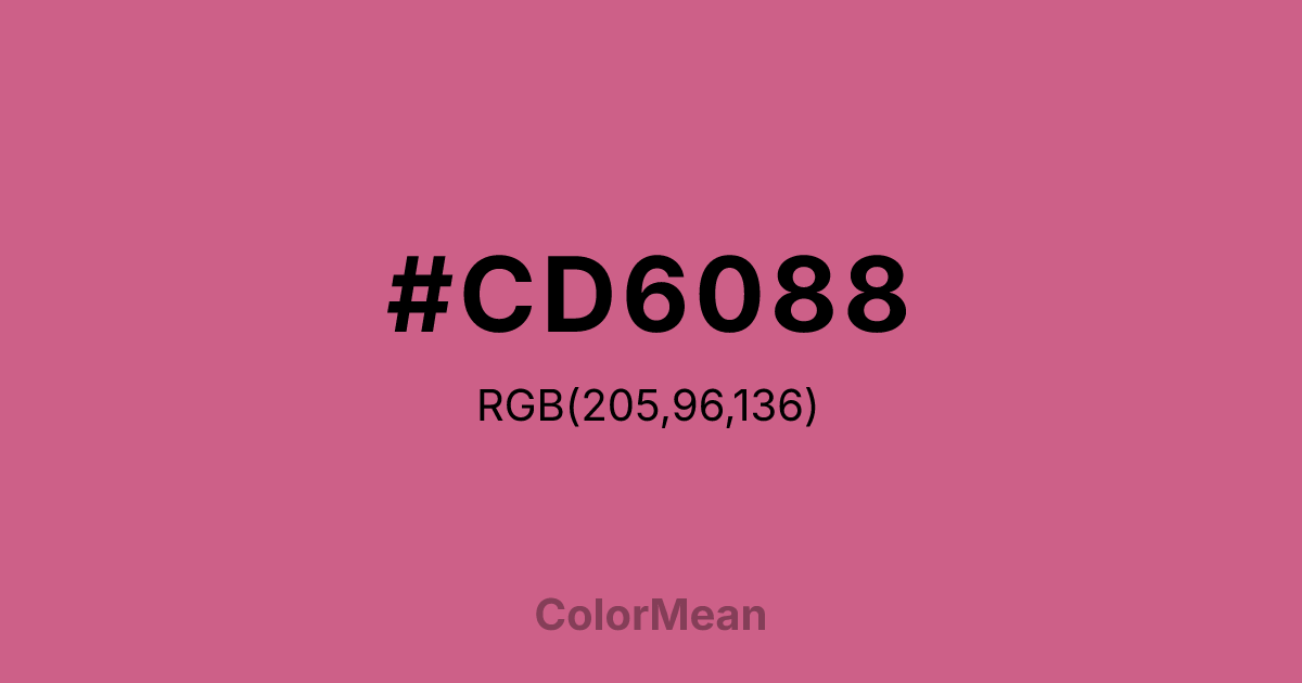 #CD6088 color swatch