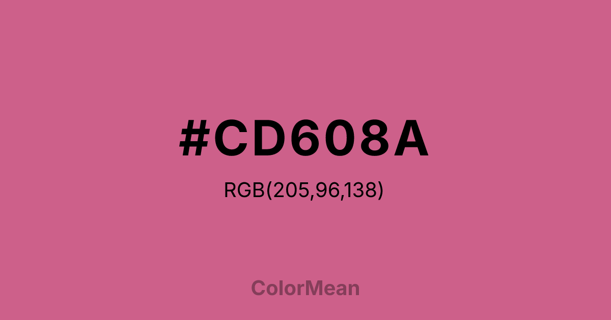 #CD608A color swatch