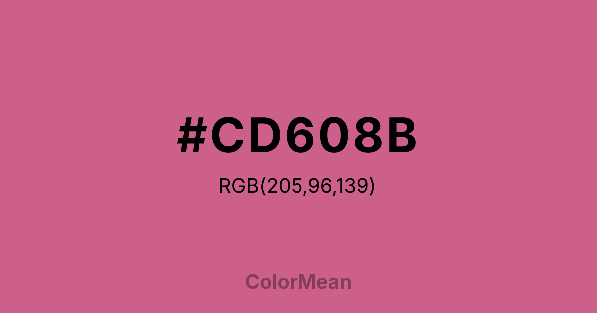#CD608B color swatch