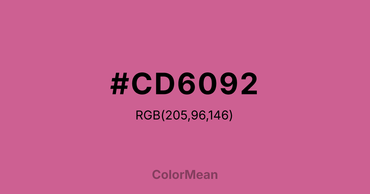 #CD6092 color swatch