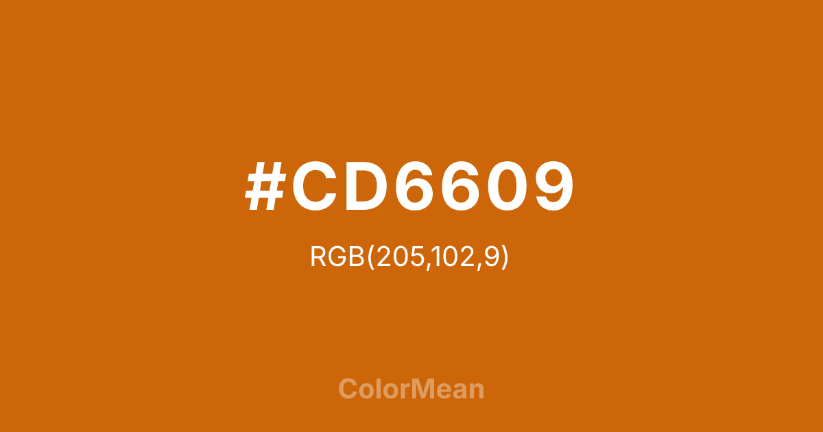 #CD6609 color swatch