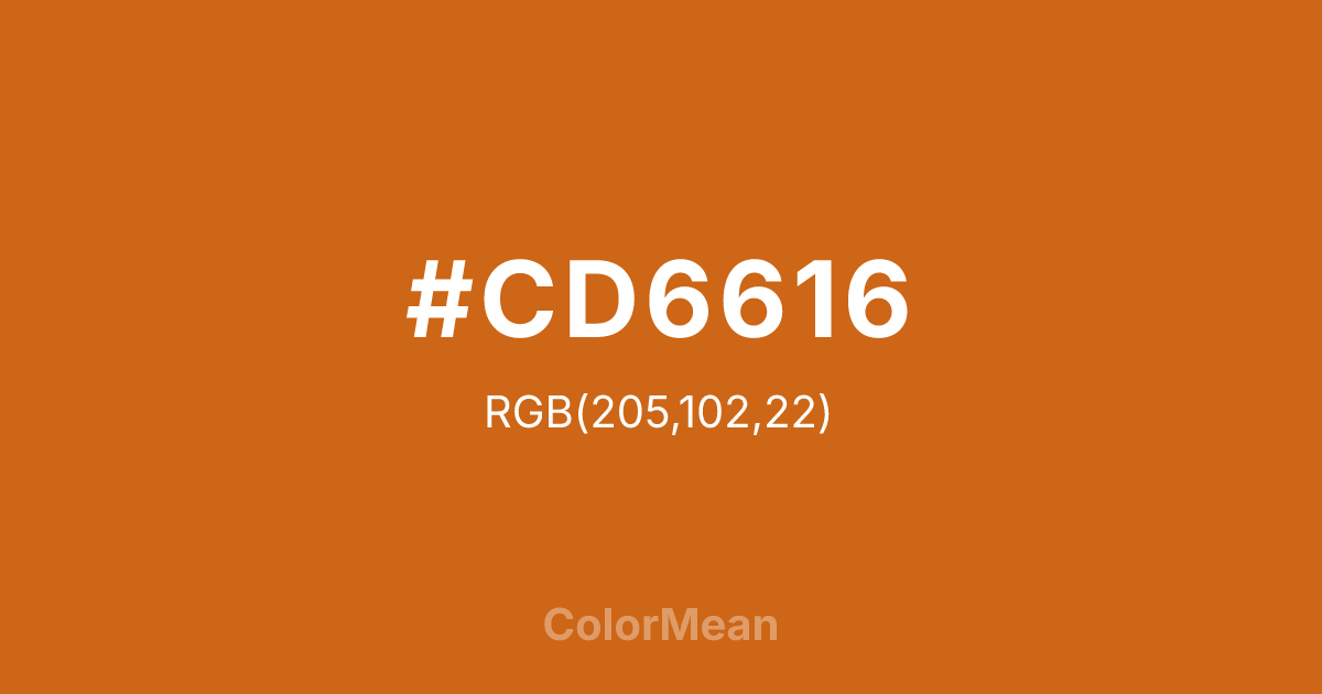 #CD6616 color swatch