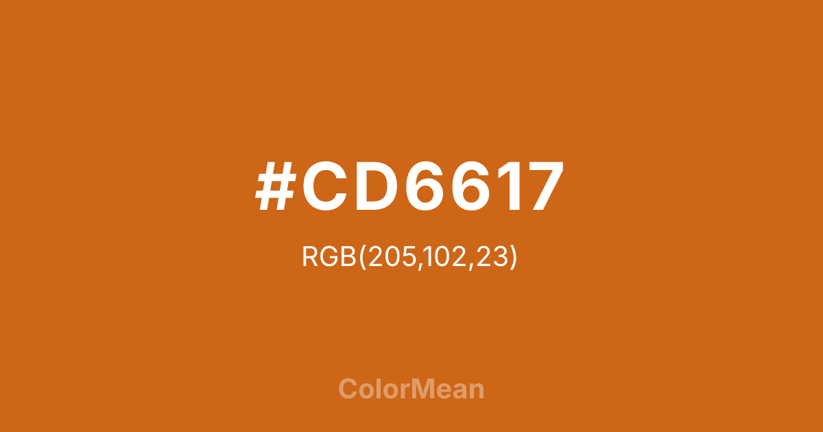 #CD6617 color swatch