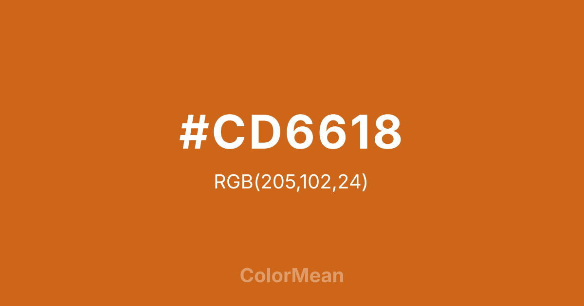 #CD6618 color swatch