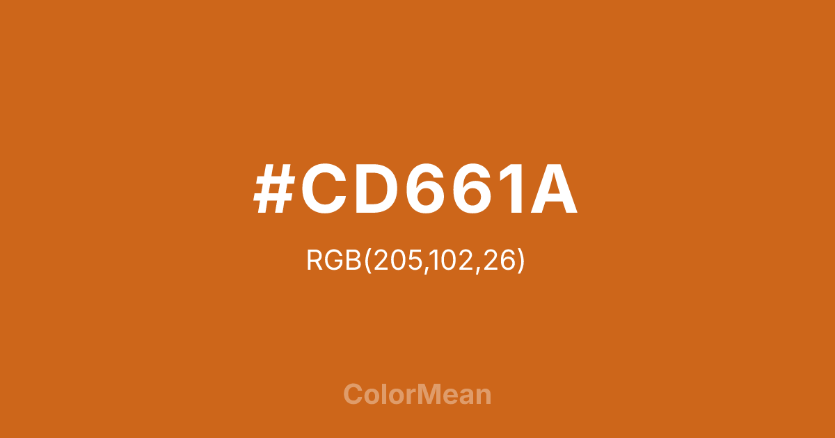 #CD661A color swatch