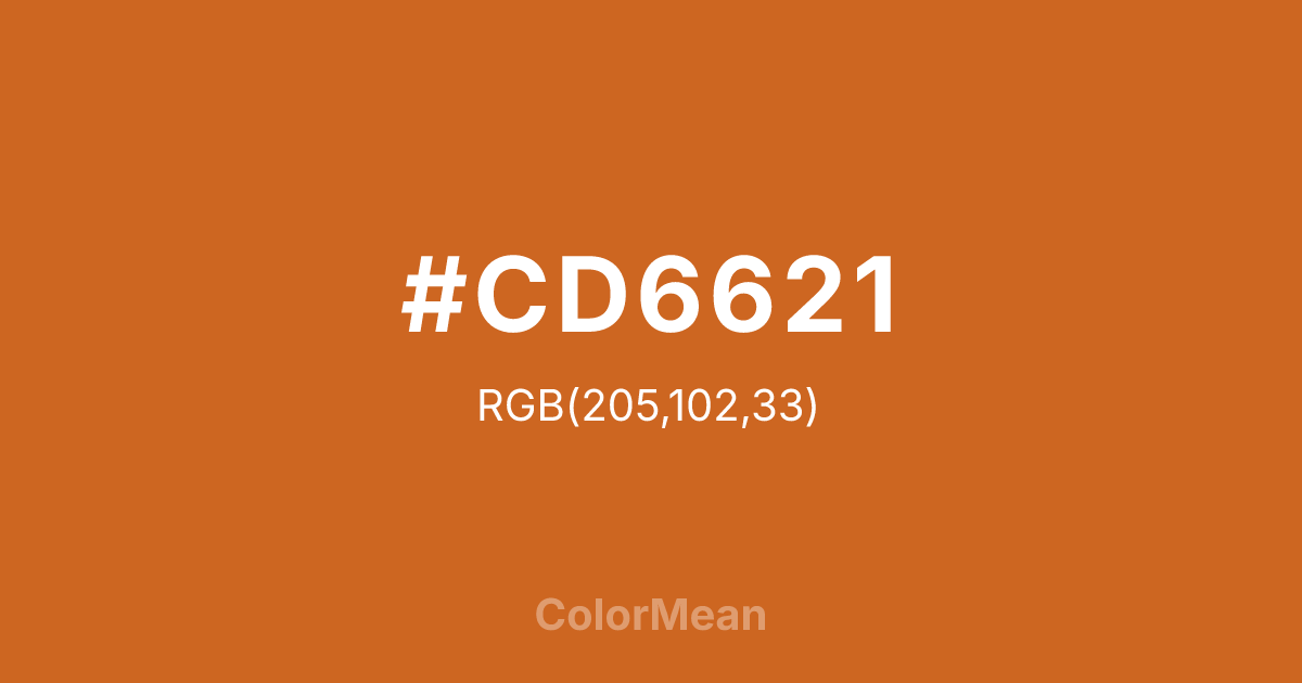 #CD6621 color swatch