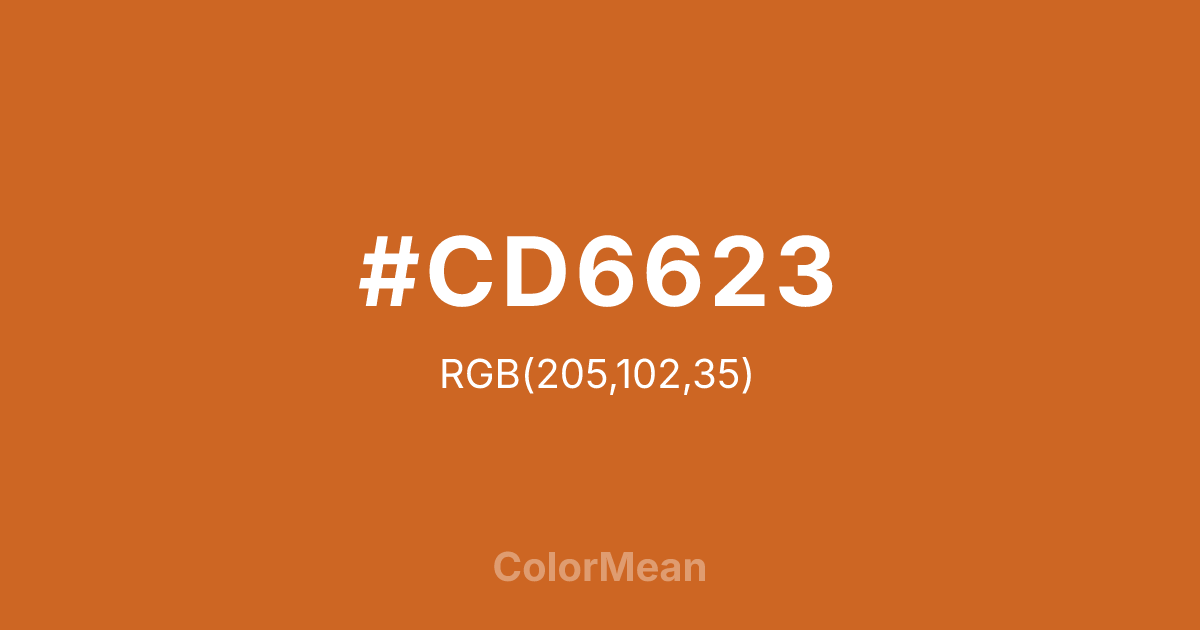 #CD6623 color swatch