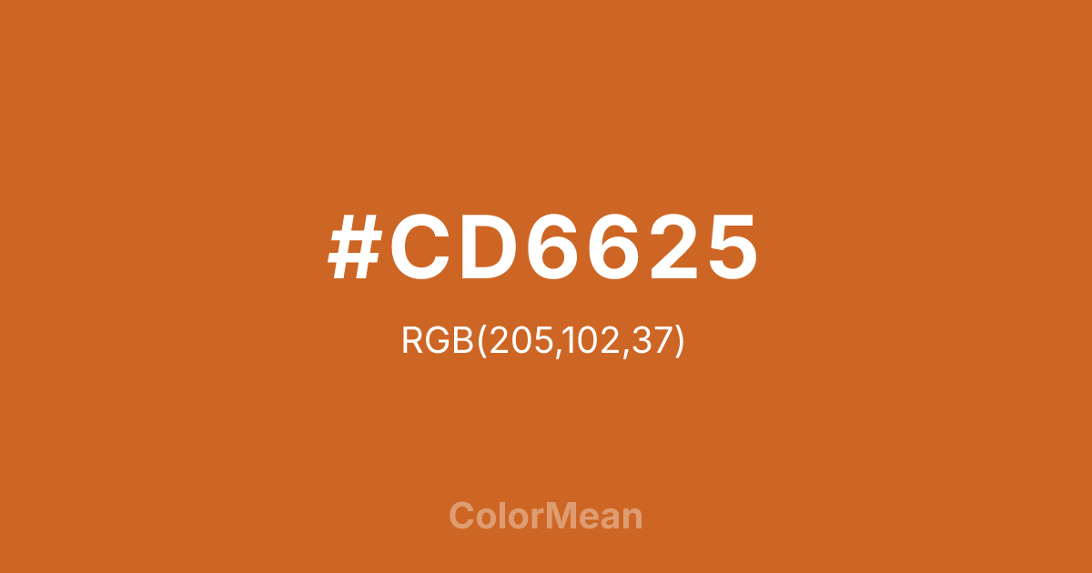 #CD6625 color swatch