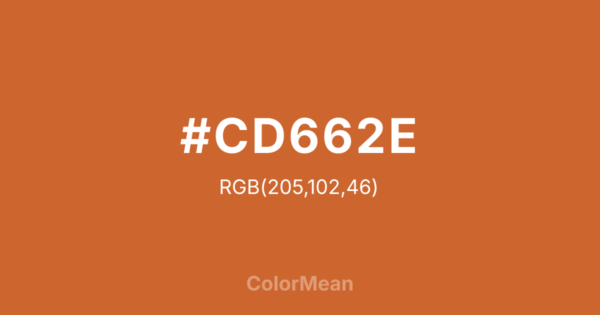 #CD662E color swatch