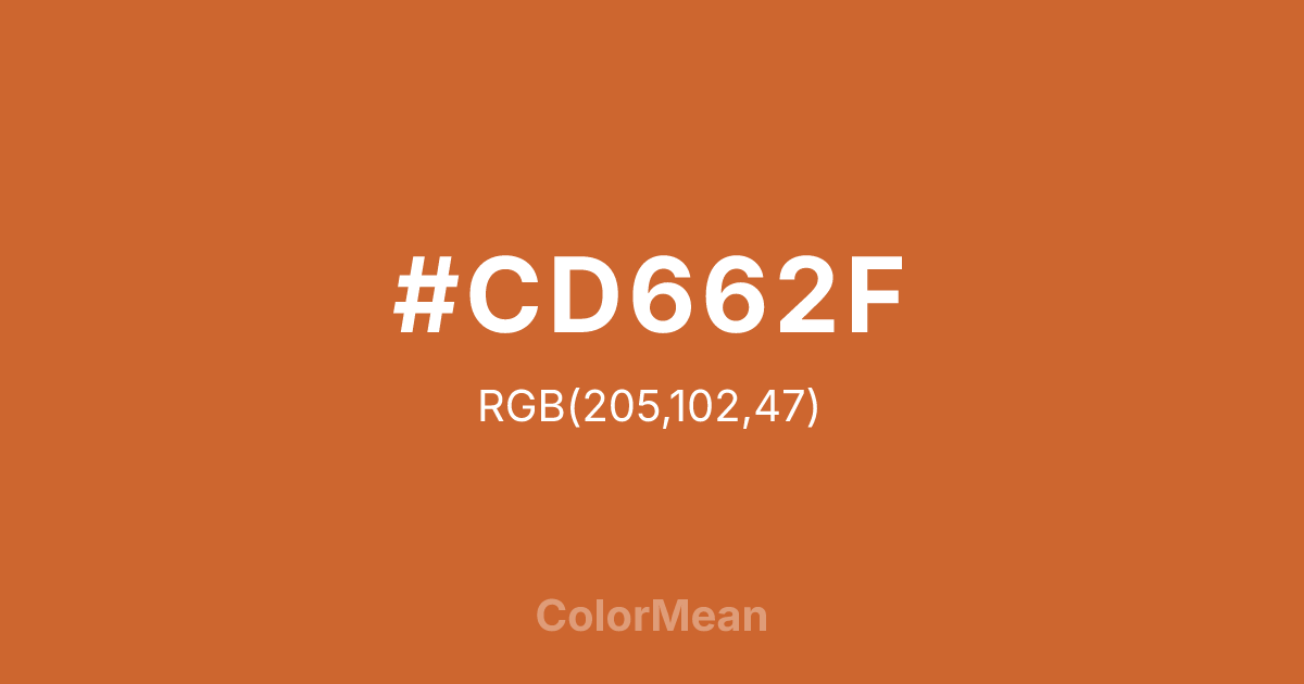 #CD662F color swatch