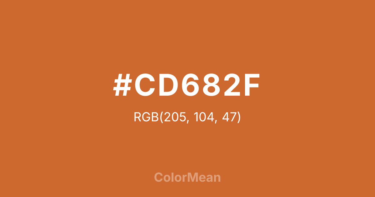 #CD682F color swatch