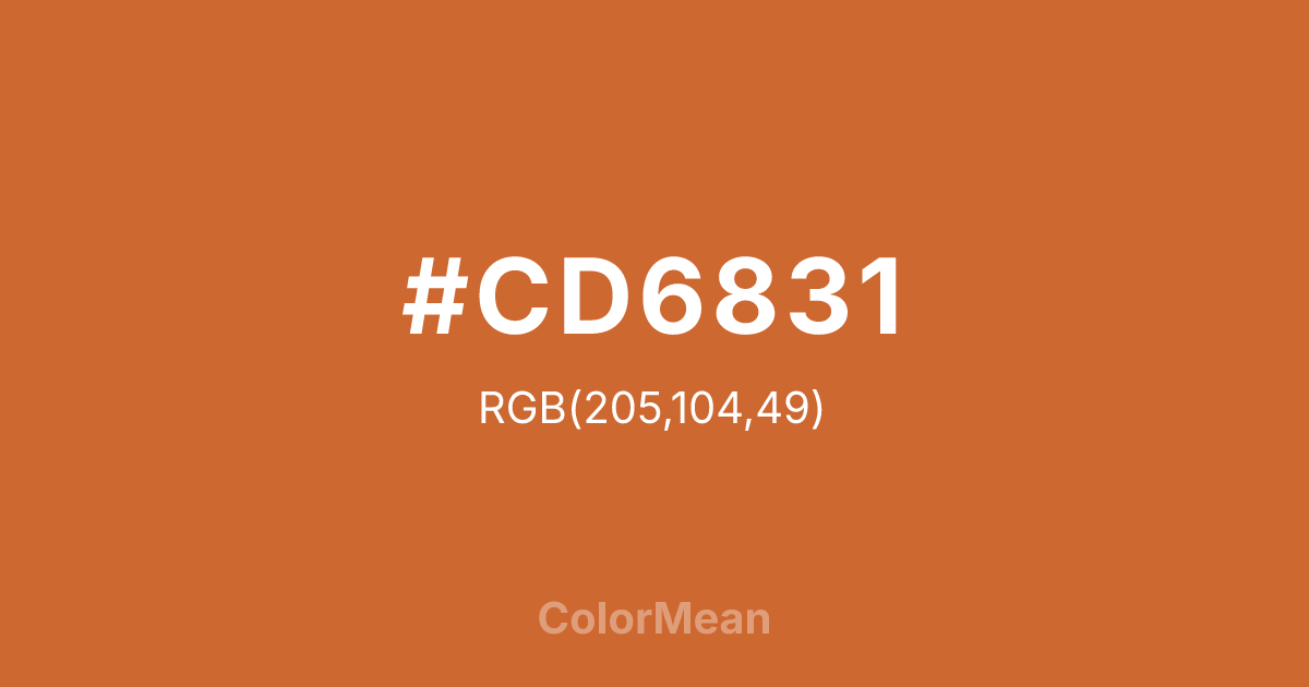 #CD6831 color swatch
