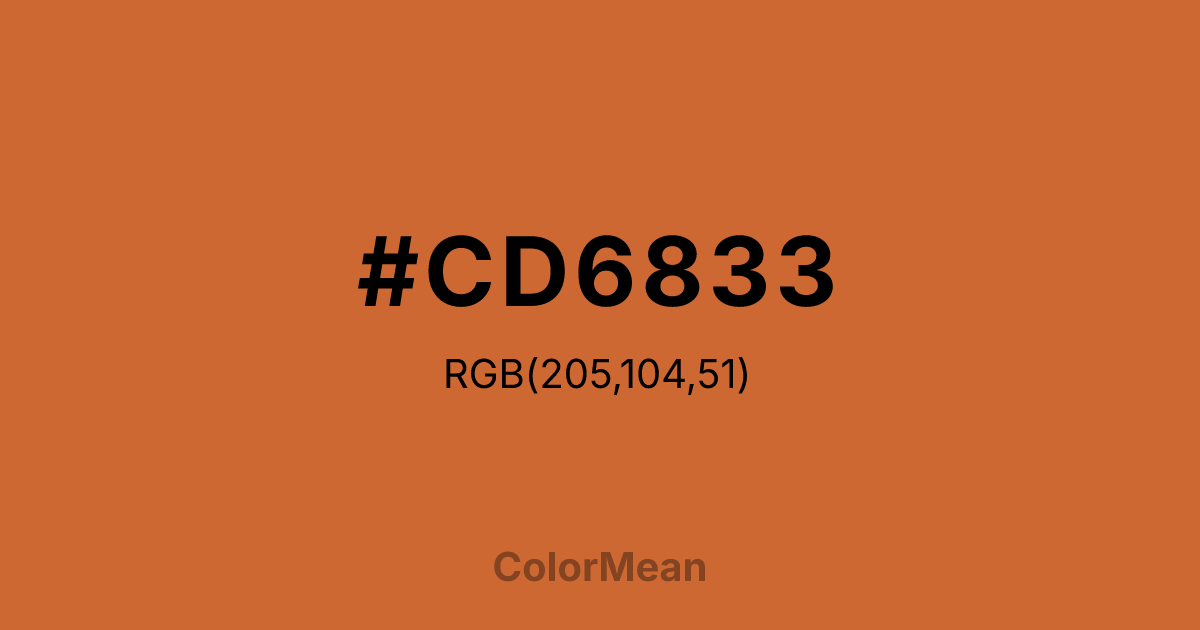 #CD6833 color swatch