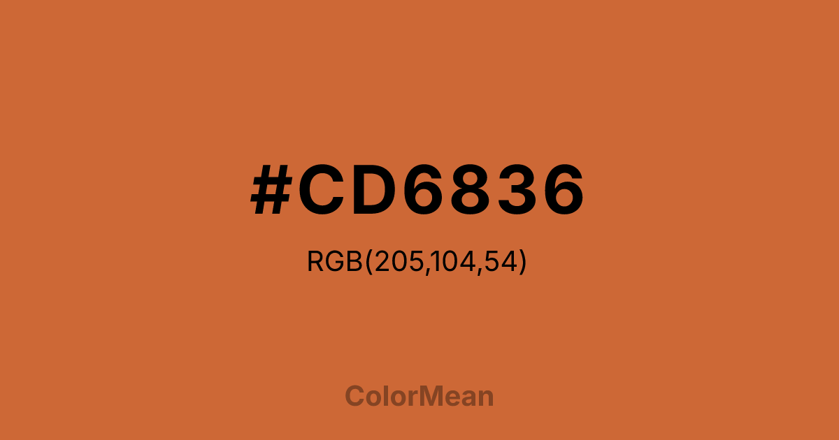 #CD6836 color swatch