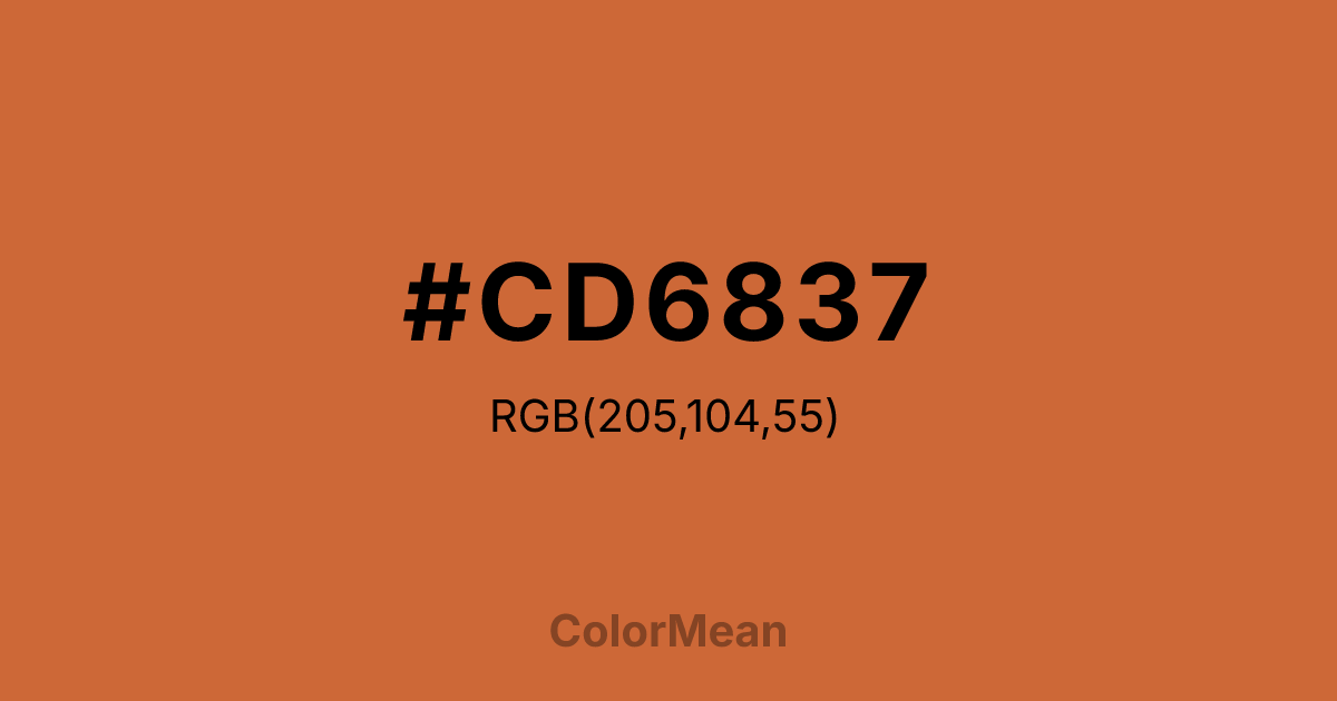 #CD6837 color swatch