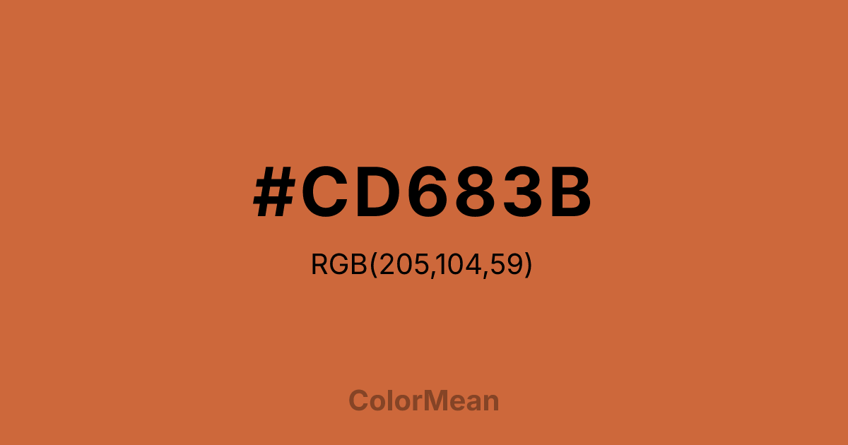 #CD683B color swatch