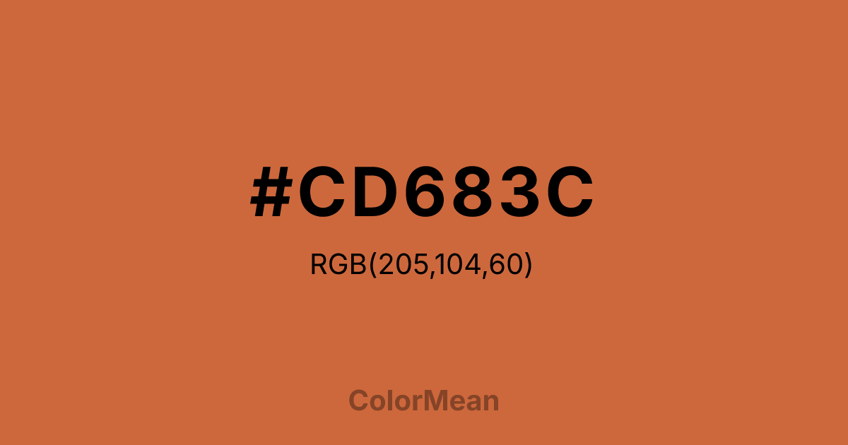 #CD683C color swatch
