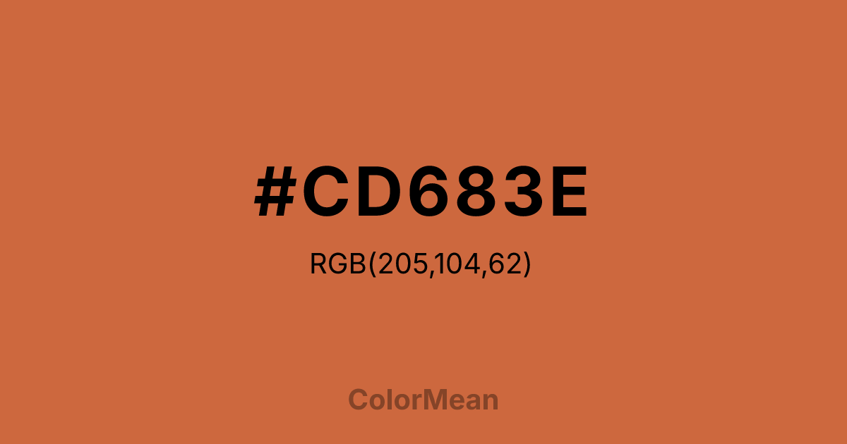 #CD683E color swatch