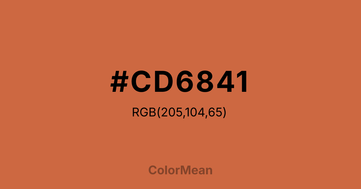 #CD6841 color swatch