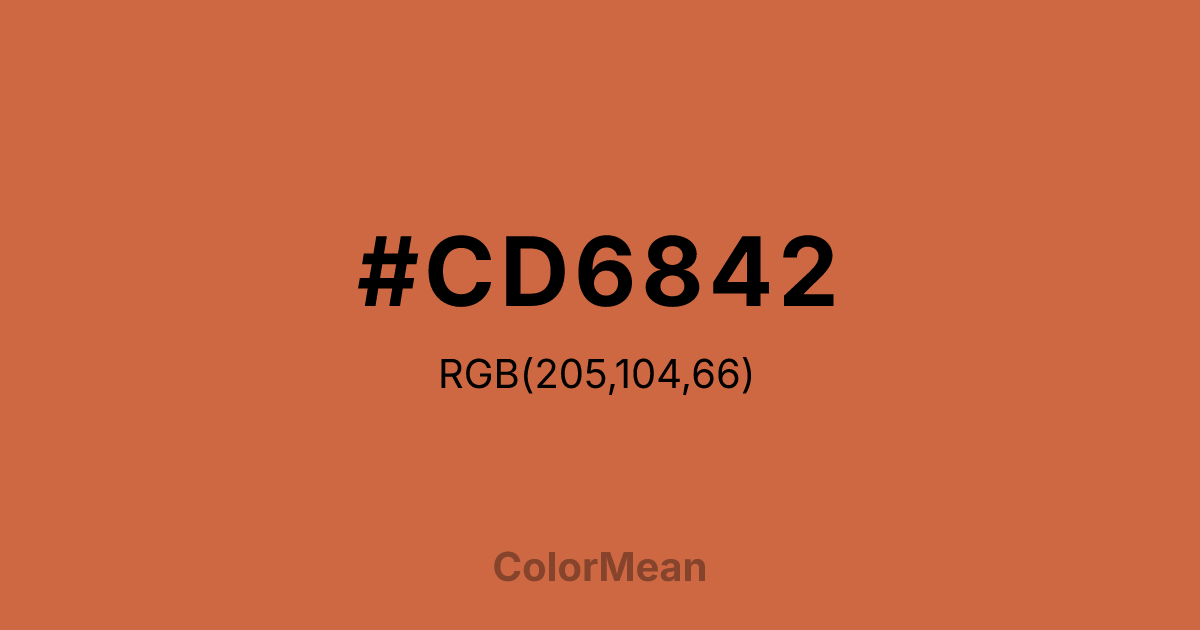 #CD6842 color swatch