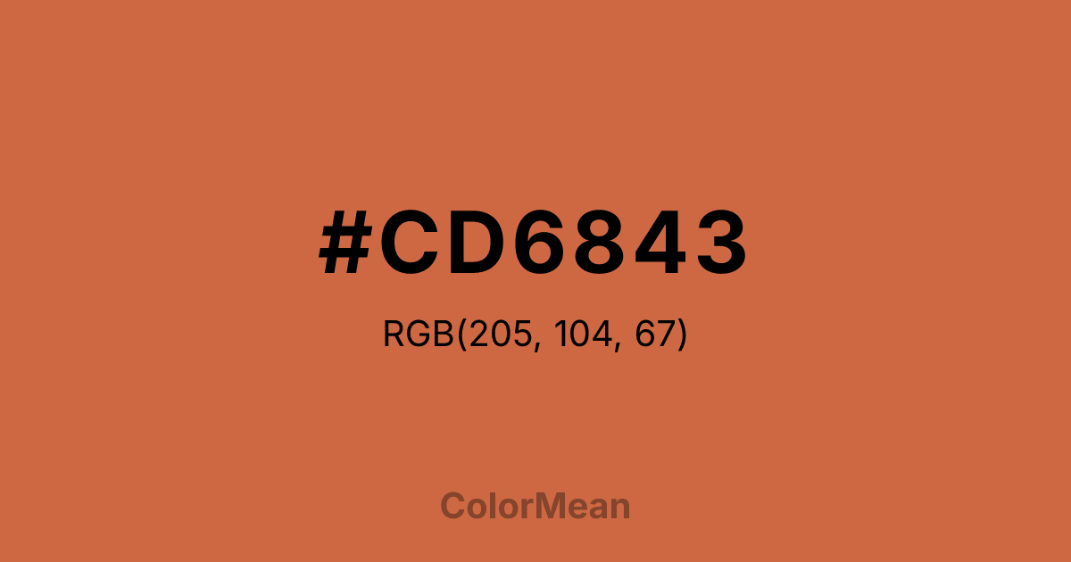 #CD6843 color swatch