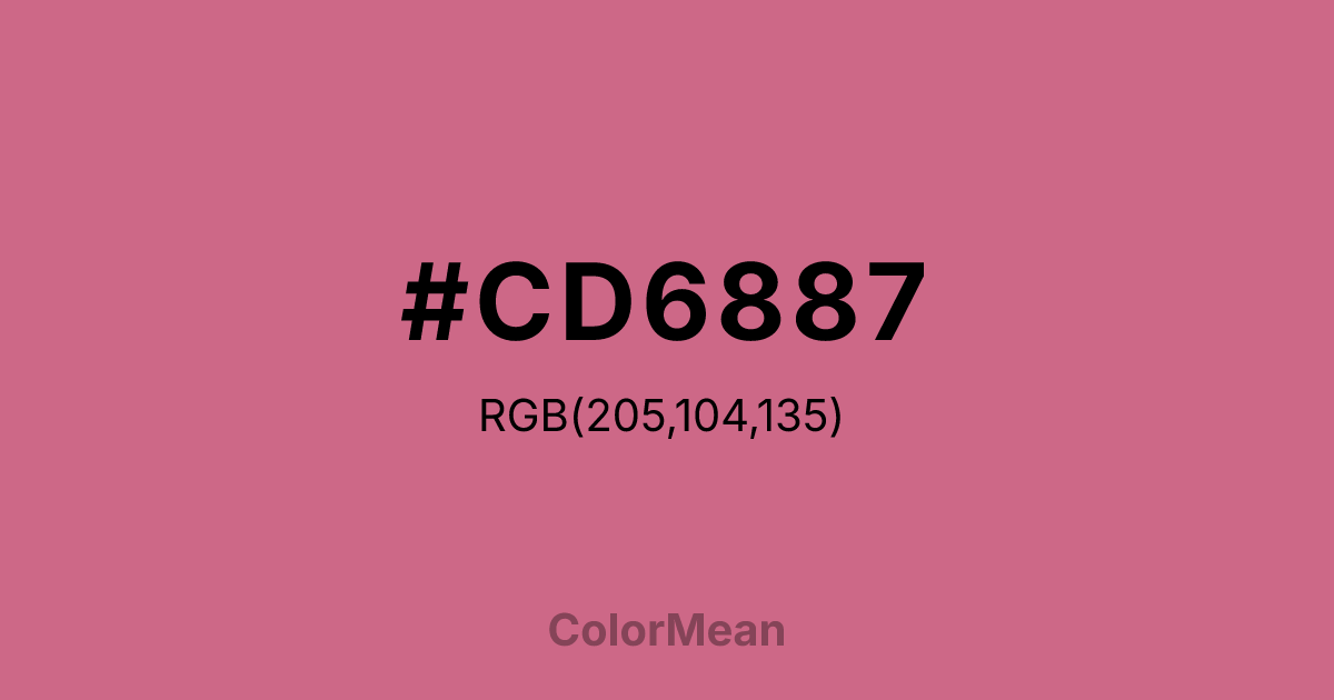 #CD6887 color swatch