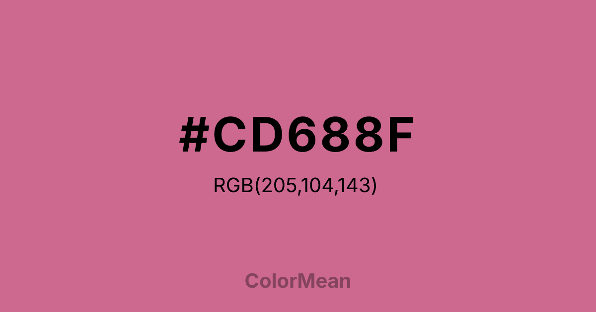 #CD688F color swatch