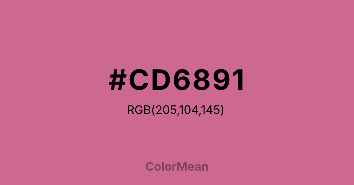 #CD6891 color swatch