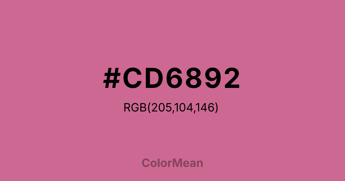 #CD6892 color swatch