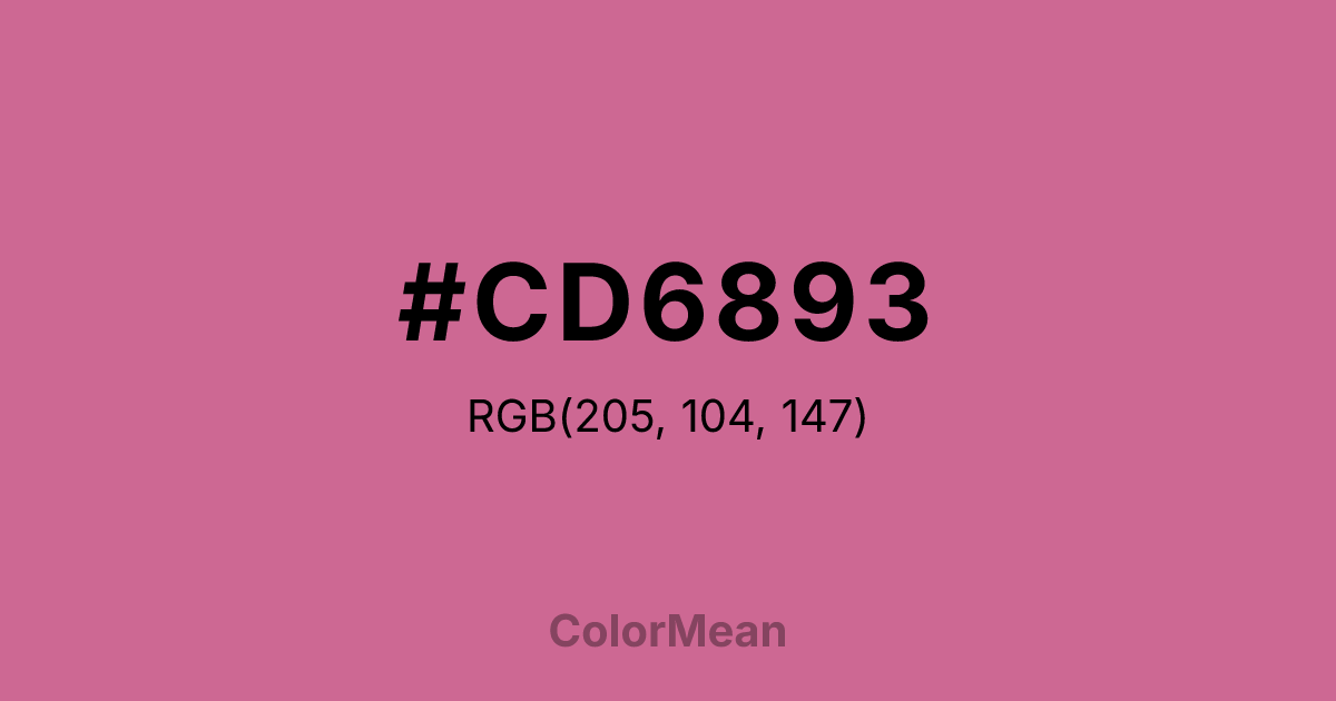 #CD6893 color swatch
