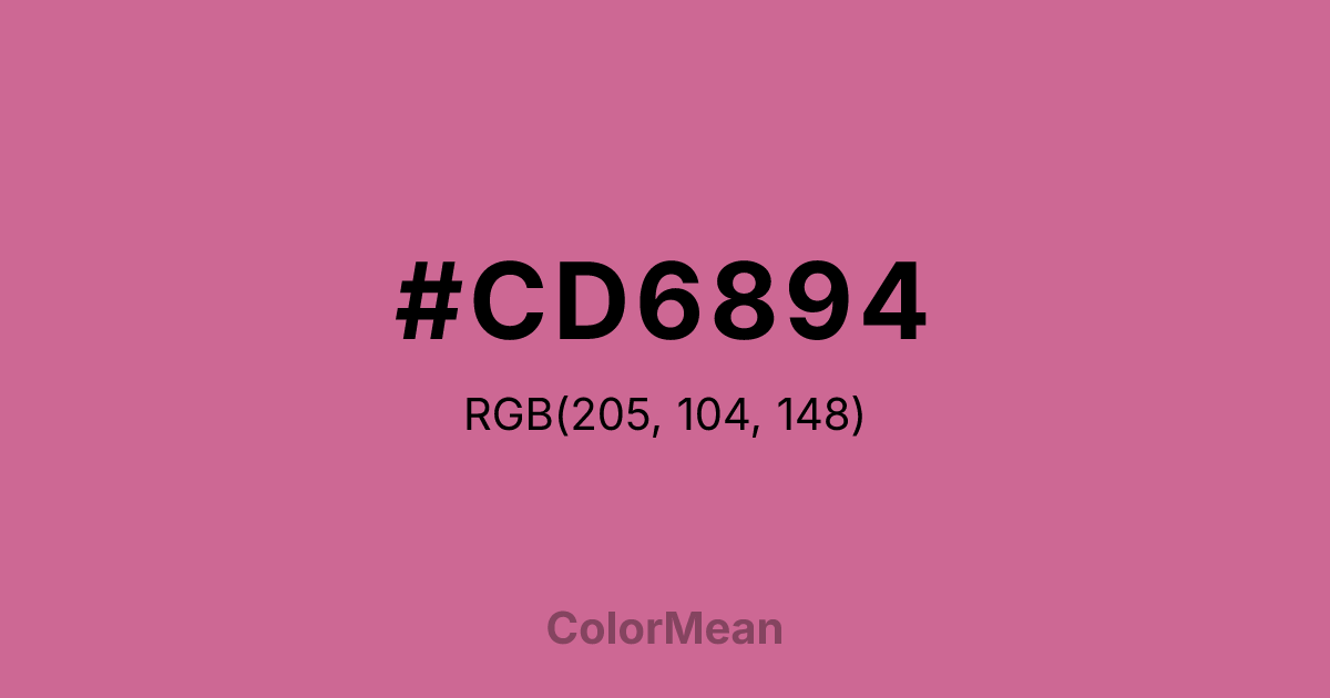 #CD6894 color swatch