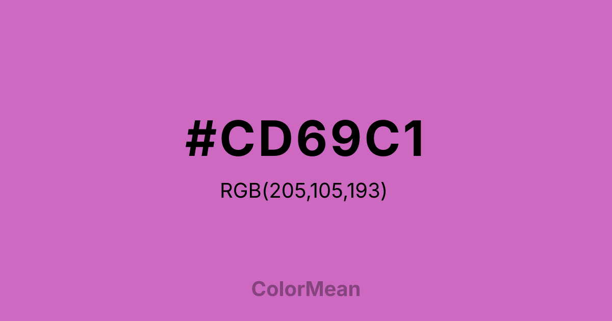 #CD69C1 color swatch