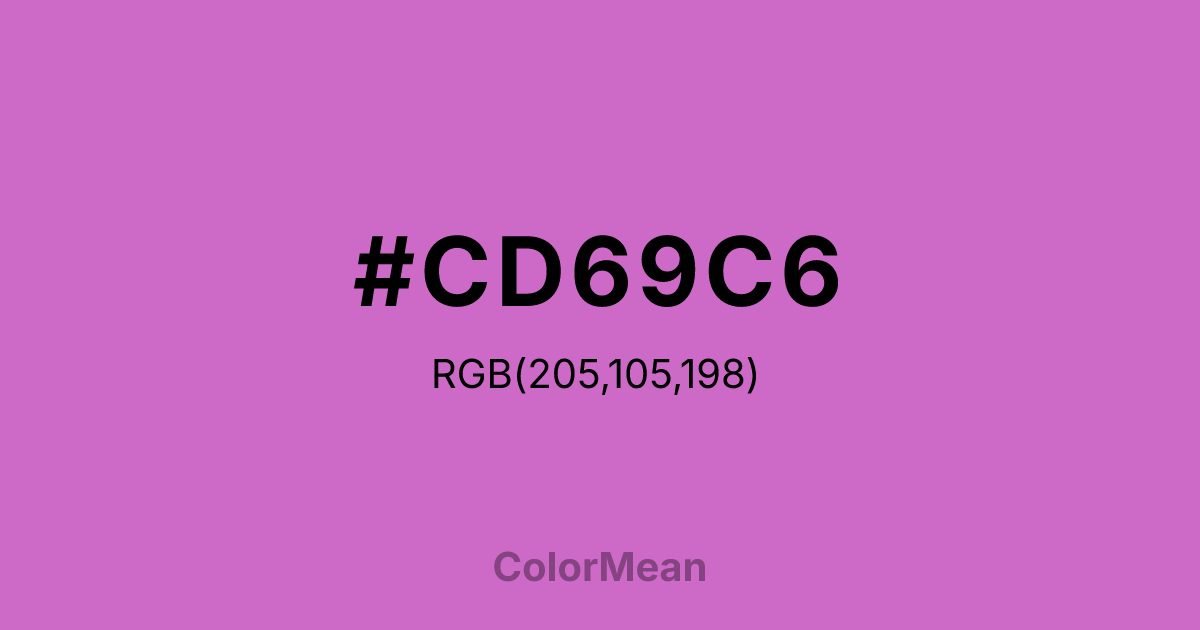 #CD69C6 color swatch
