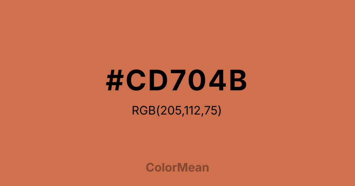 #CD704B color swatch