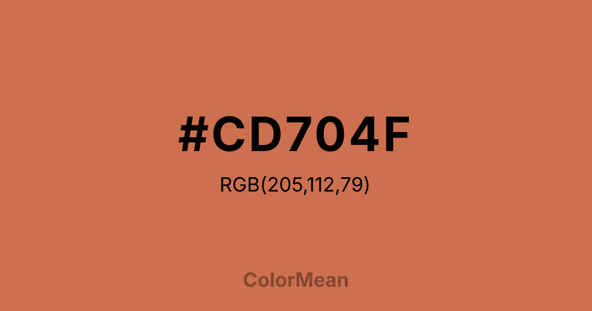 #CD704F color swatch