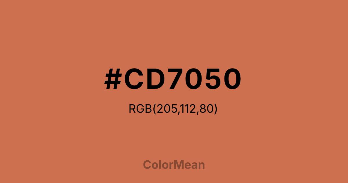 #CD7050 color swatch