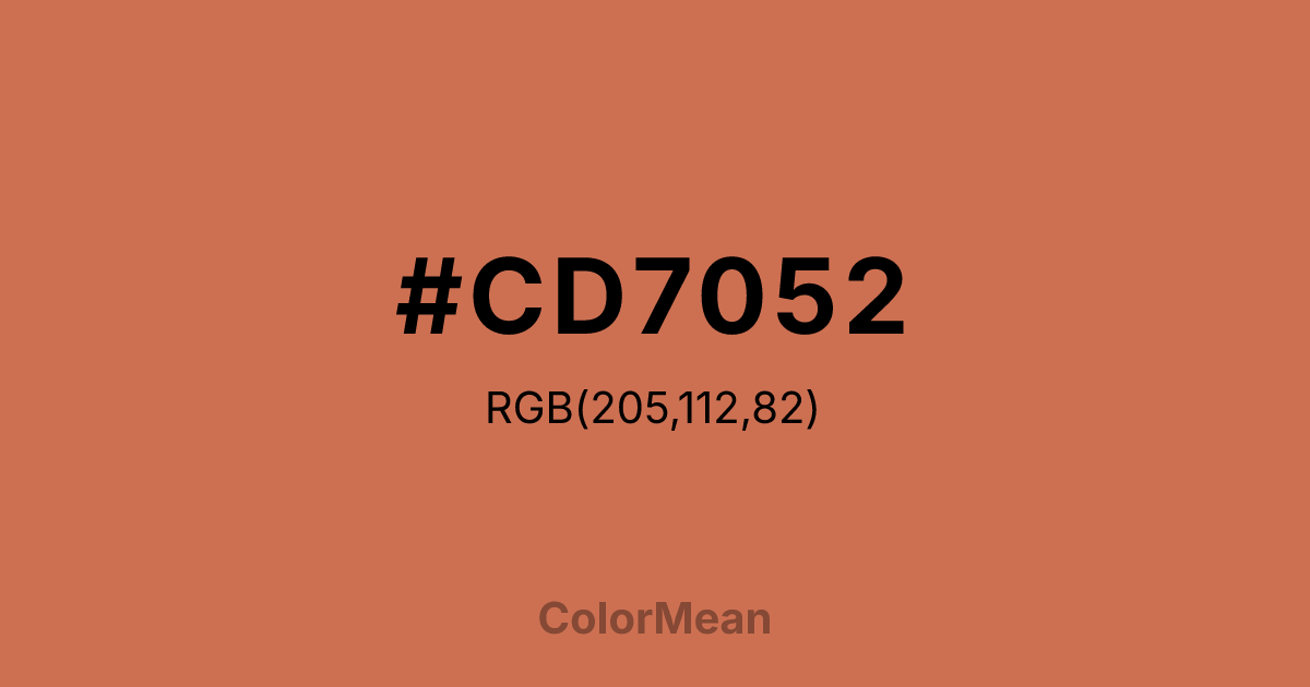 #CD7052 color swatch