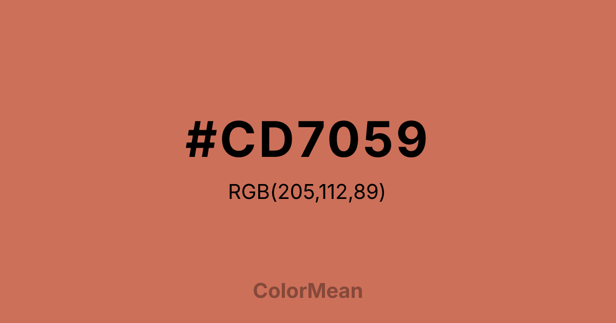 #CD7059 color swatch