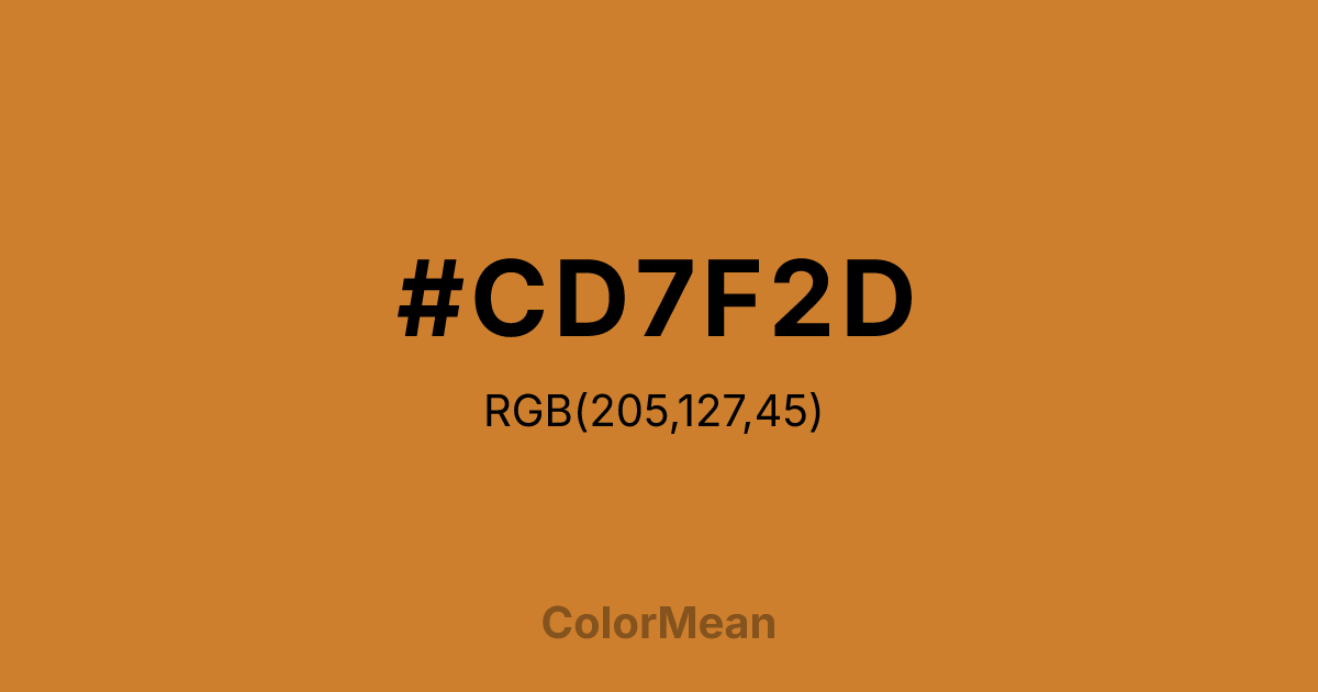 #CD7F2D color swatch