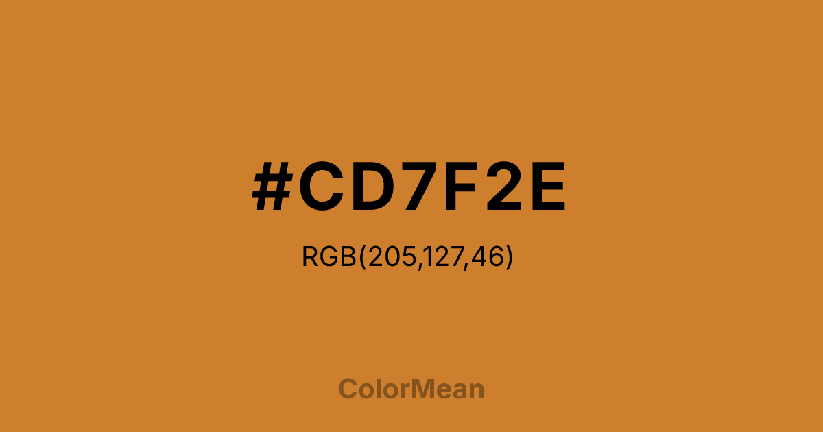 #CD7F2E color swatch