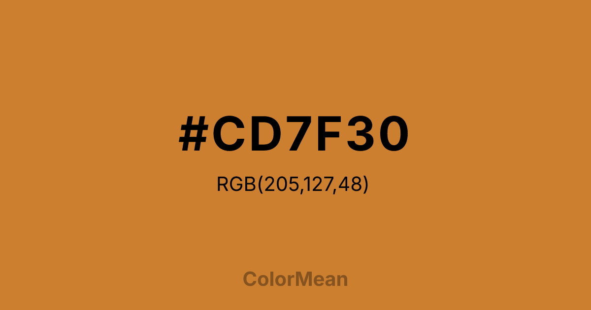 #CD7F30 color swatch