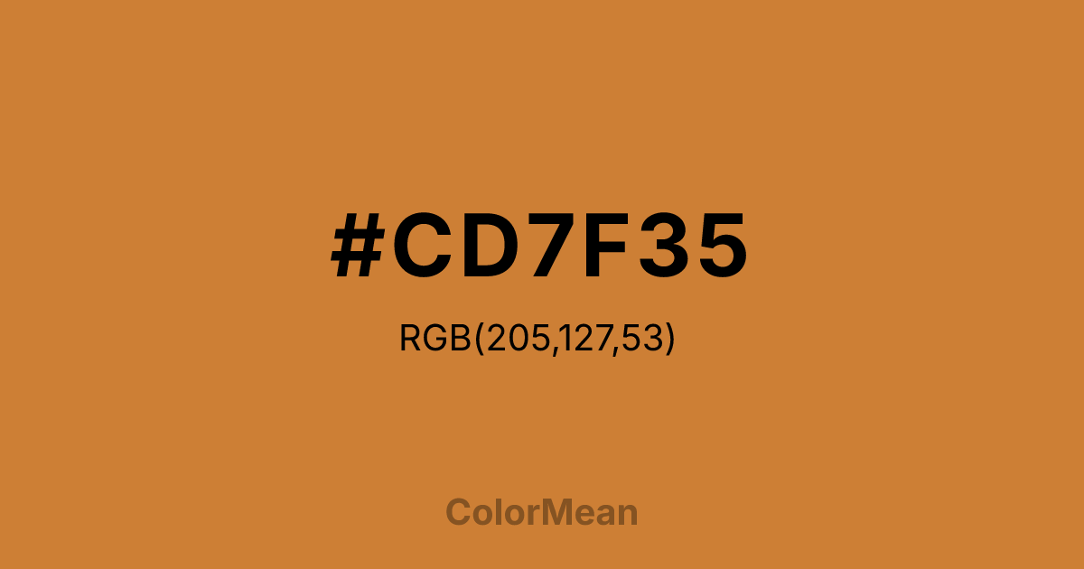 #CD7F35 color swatch