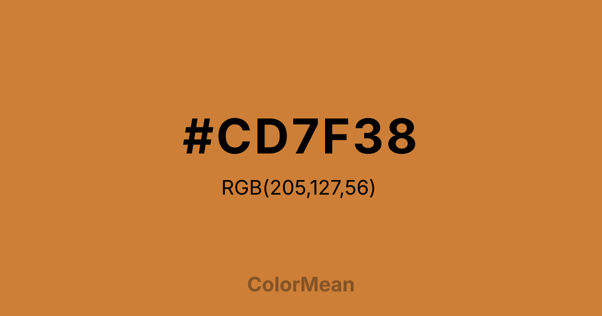 #CD7F38 color swatch