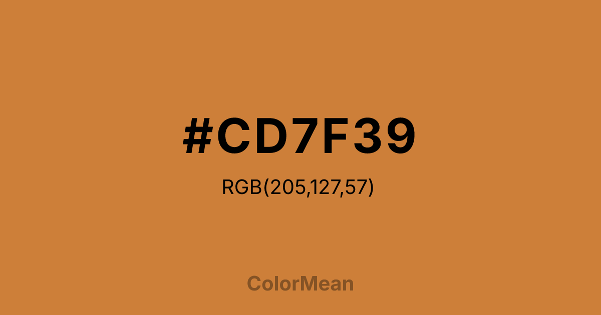 #CD7F39 color swatch