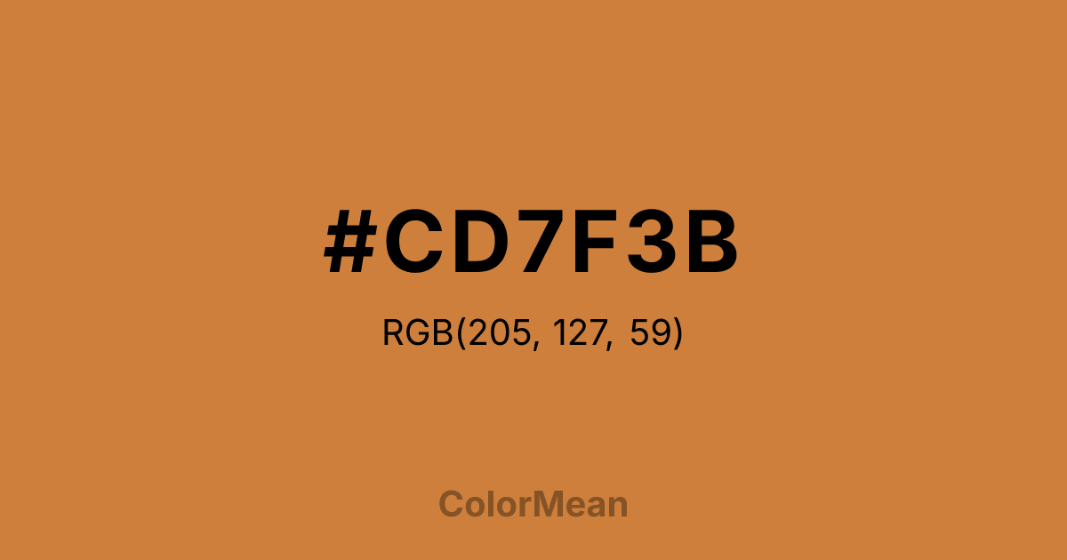 #CD7F3B color swatch