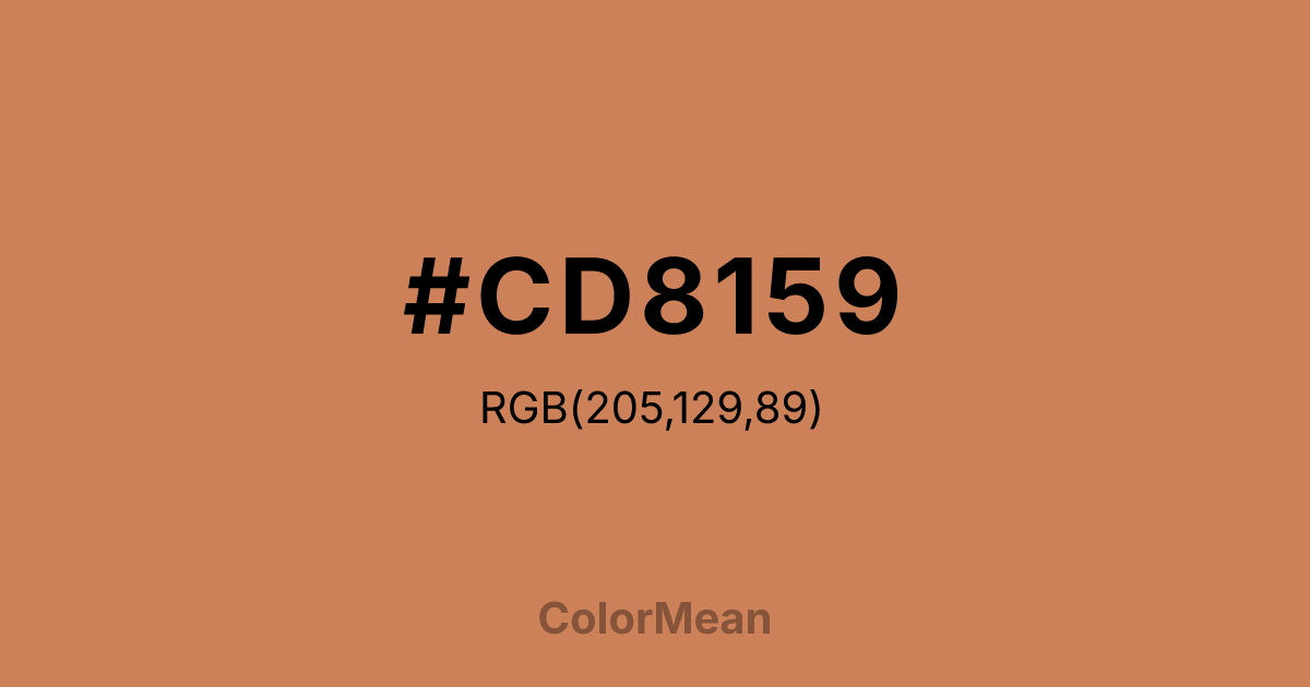 #CD8159 color swatch